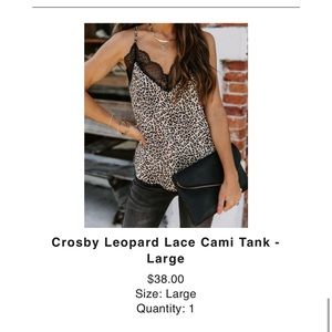 Vici Crosby Leopard Lace Cami Tank